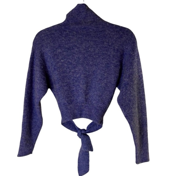 Aritzia Wilfred Lorin Turtleneck Knit Tie Front Sweater-Wool Alpaca- XXS - Picture 6 of 10